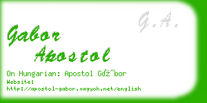 gabor apostol business card